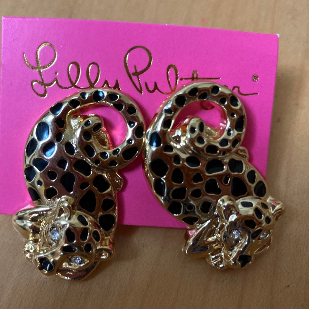 Lilly Pulitzer cheetah earrings